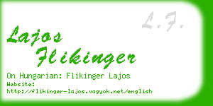 lajos flikinger business card